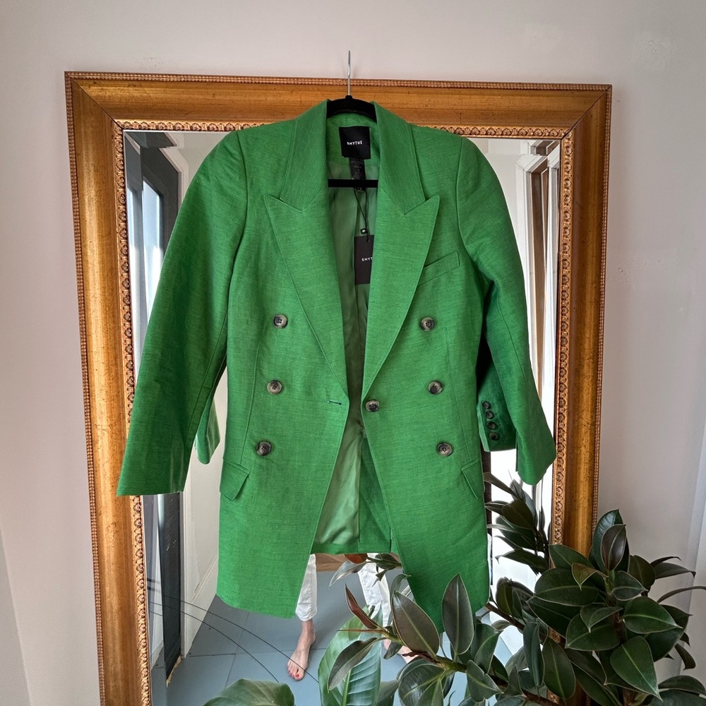 Smythe Green Double-Breasted Blazer